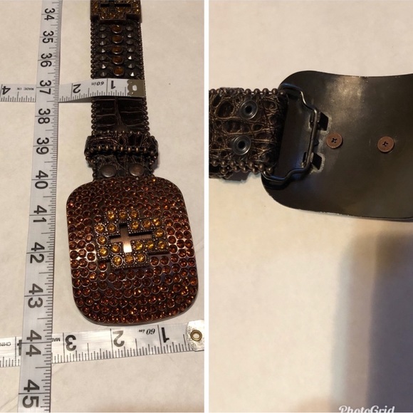 Unisex Interchangeable rhinestone leather belt - Picture 5 of 5